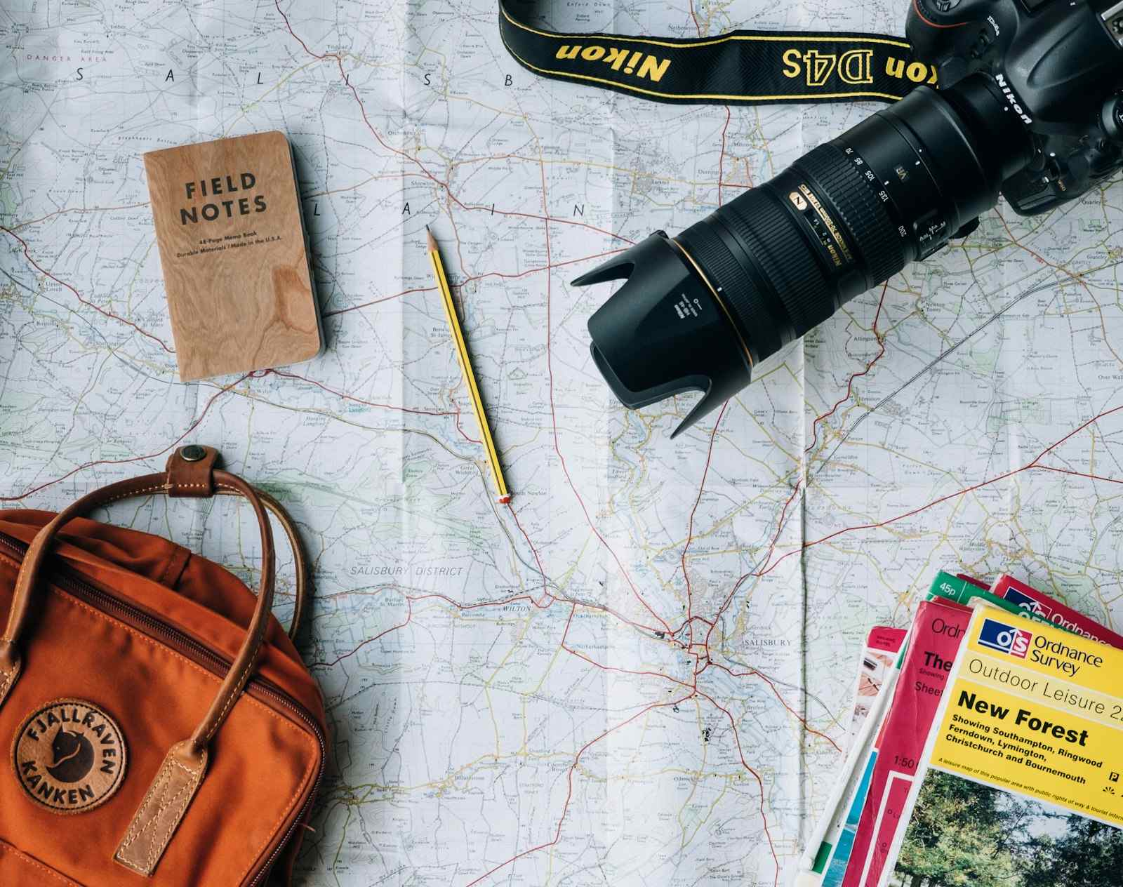Travel suitcase and journey planning