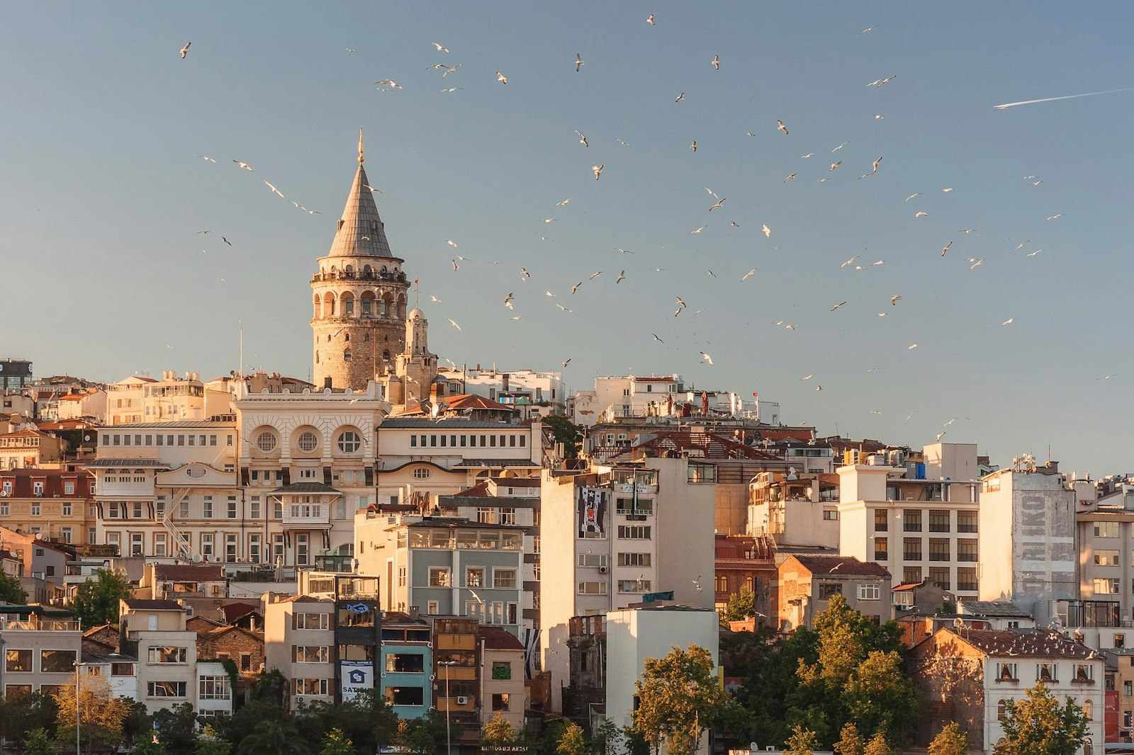 Hagia Sophia and historic Istanbul skyline, Turkey
