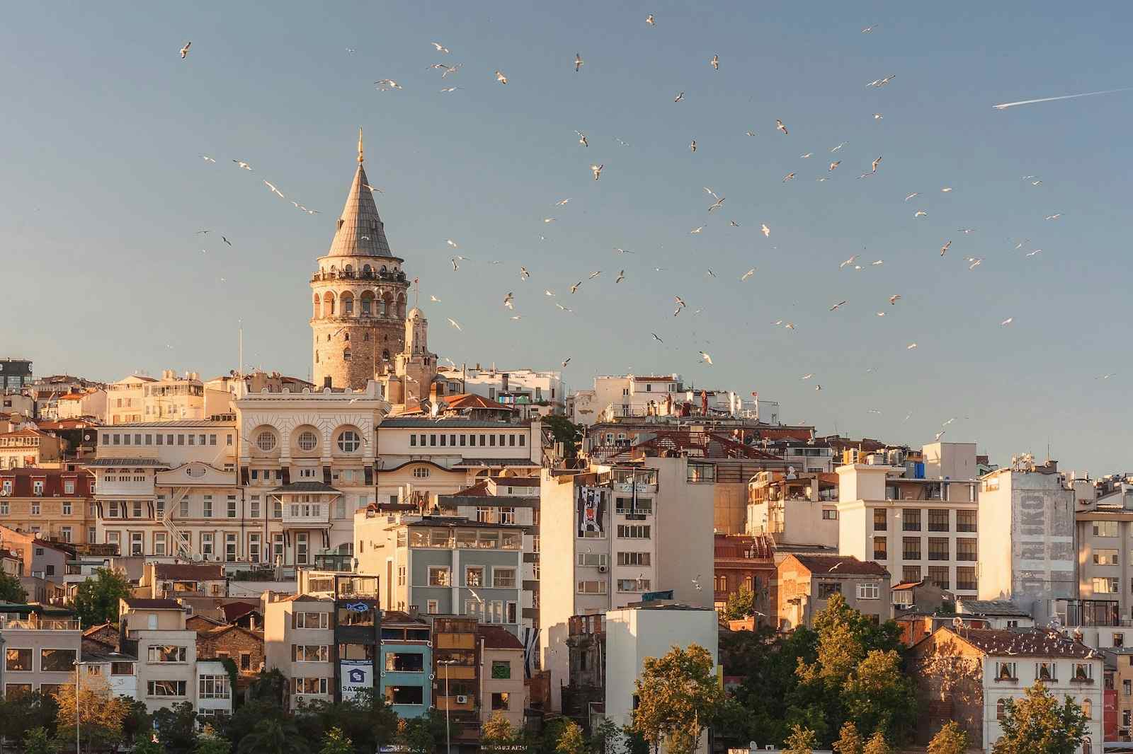 Hagia Sophia and historic Istanbul skyline, Turkey