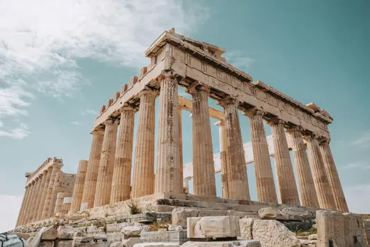 Acropolis and Parthenon overlooking Athens, Greece