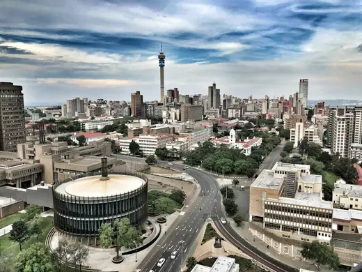 Durban beachfront and Indian Ocean, South Africa