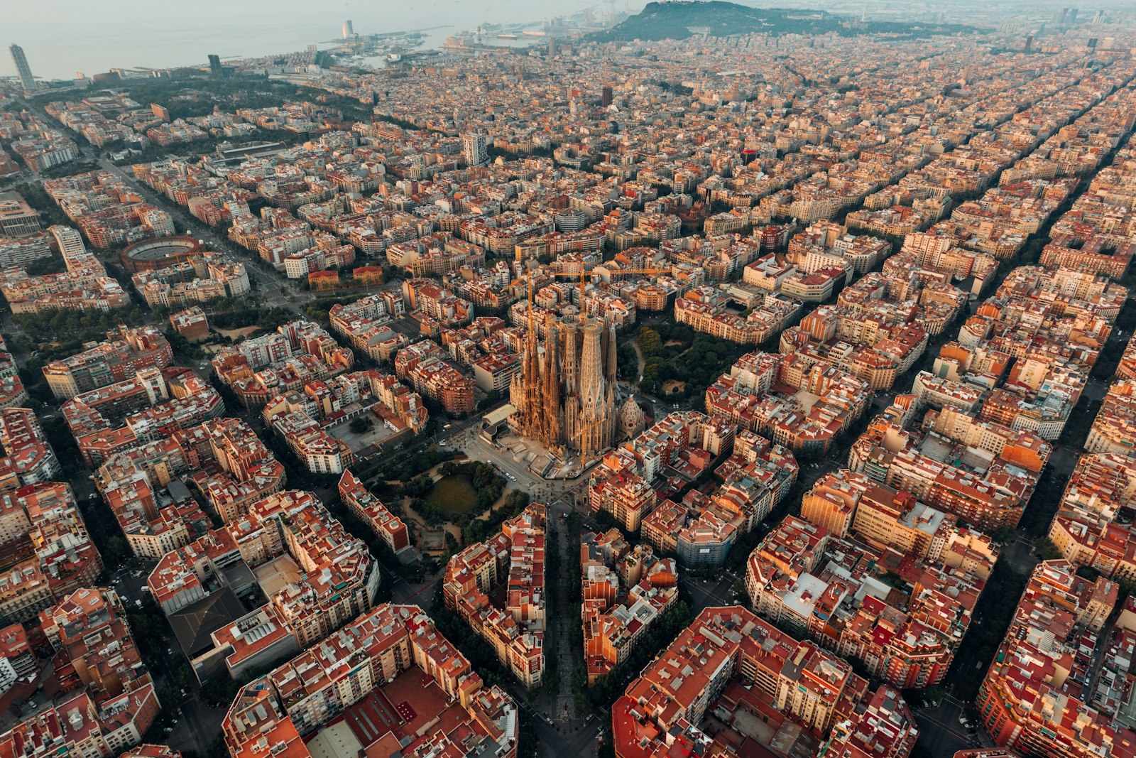 Sagrada Família and Barcelona city view, Spain
