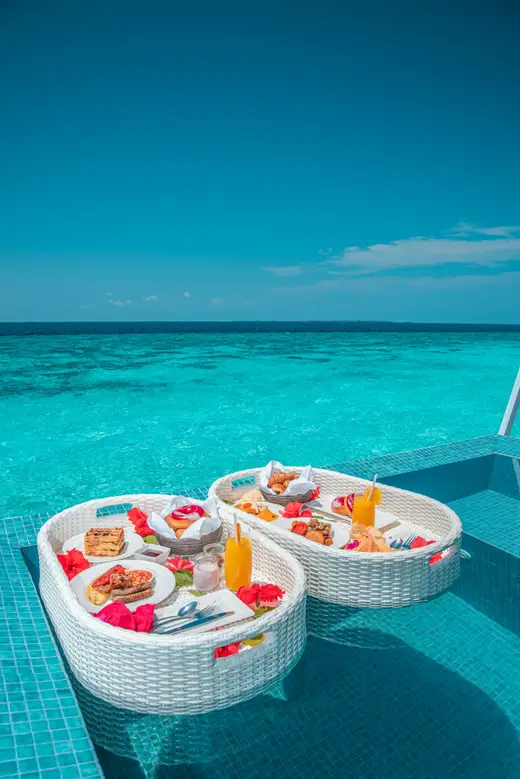 Mauritius lagoon and tropical shoreline